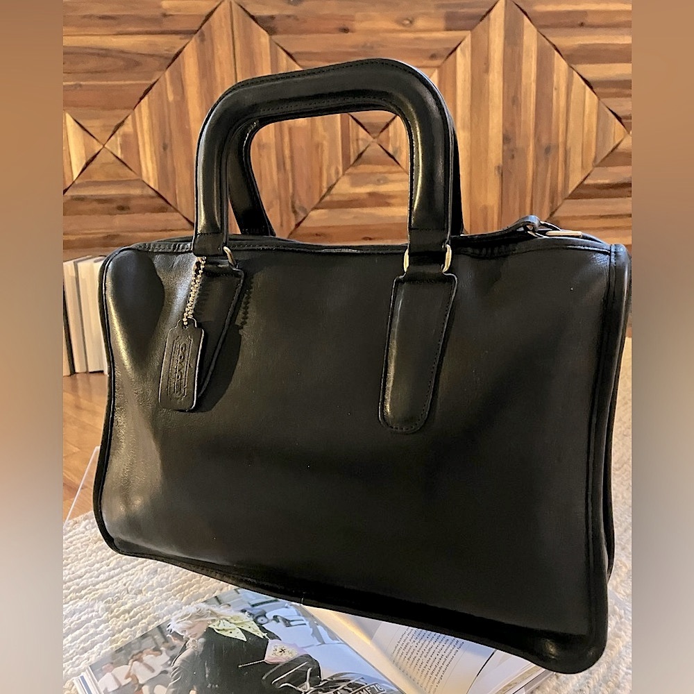 Vintage COACH Black #9430 Slim Satchel Standard Leather Bag